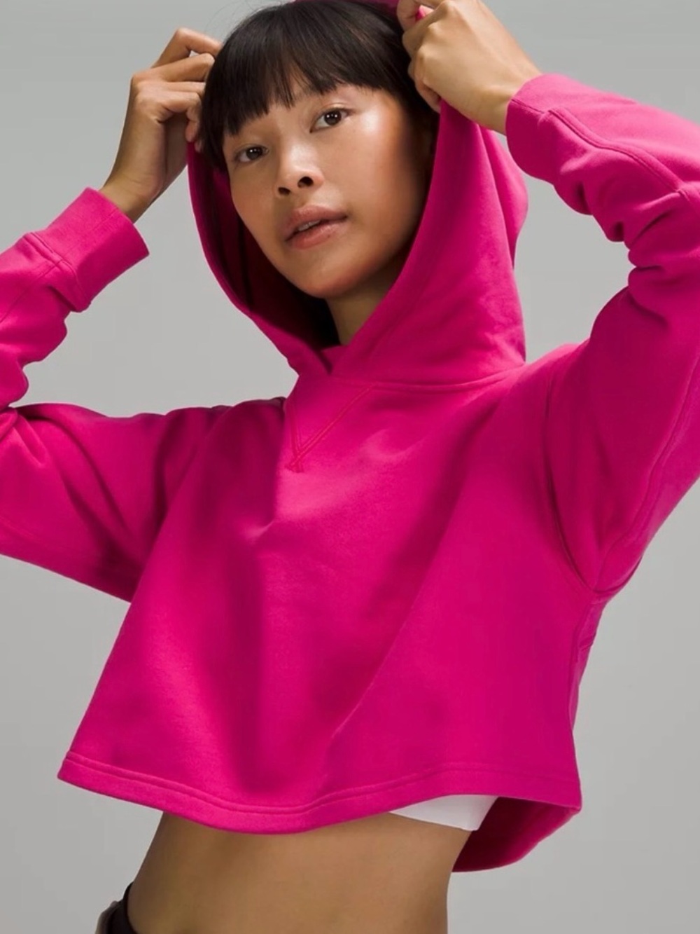 lululemon All Yours Cropped Hoodie Size 4 Pink